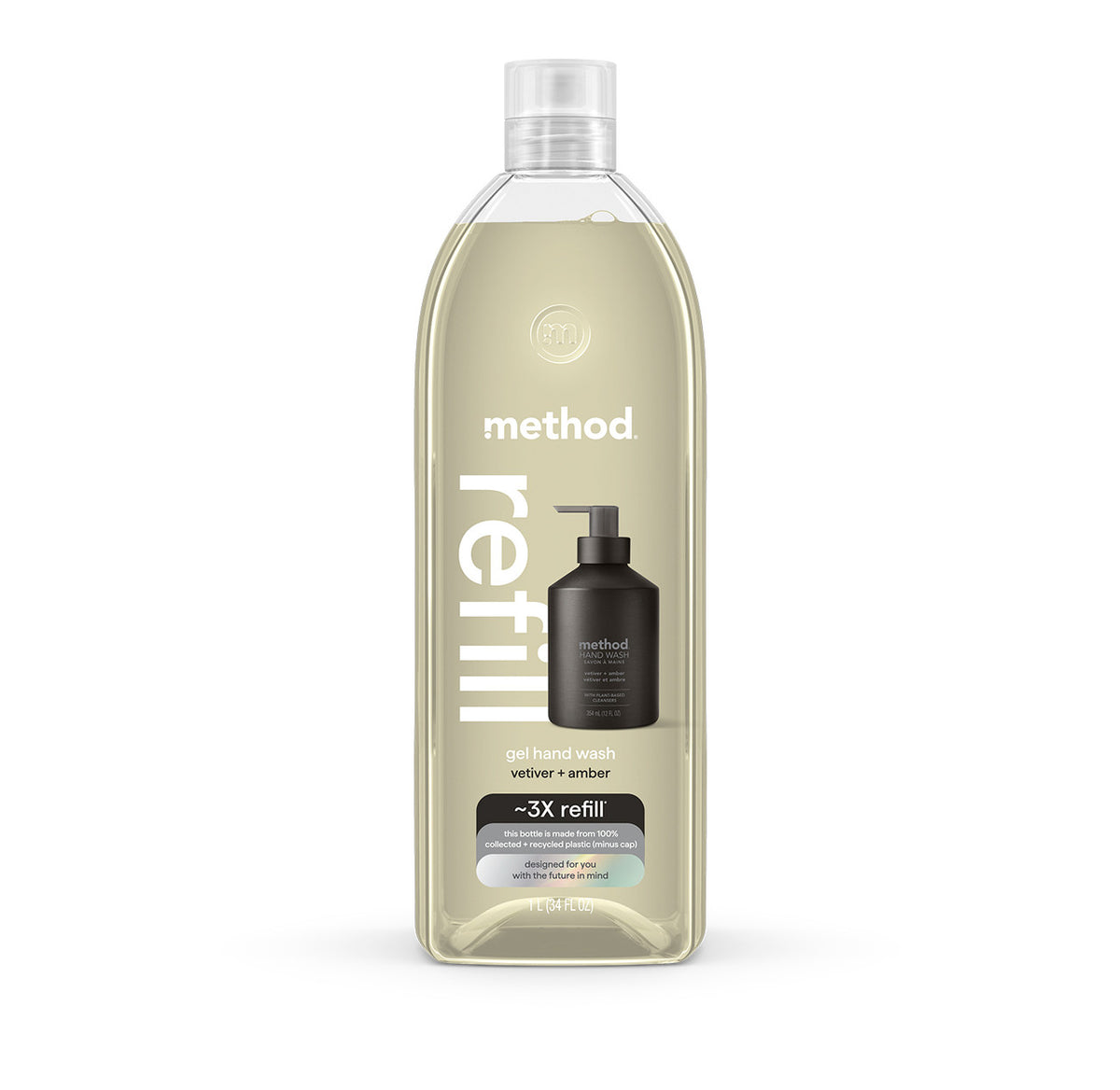 MTHD_AGHW_Refill_34oz_VetAmb_Front_US_378696__22966.1740666456.386.513_31cbca04-66cb-4fff-9c31-0eabe0913e27.jpg gel hand wash refill – vetiver + amber, 34 fl oz 1 - Image 1