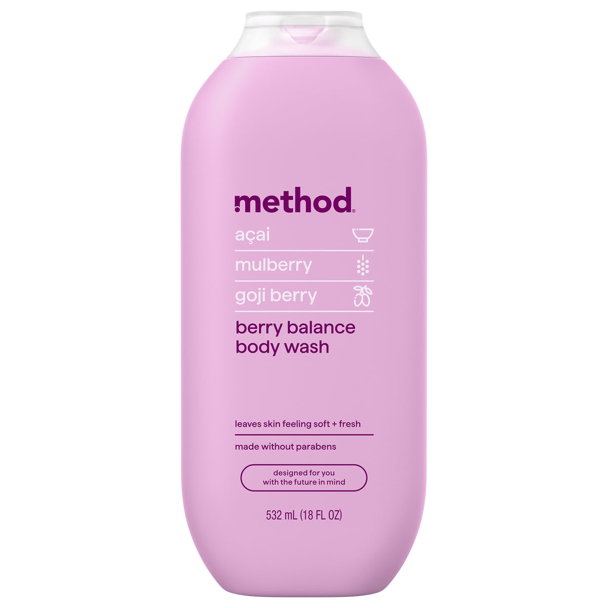 MTHD_BW_18oz_BerryBalance_Front_US_324487_2000px.jpg body wash – berry balance, 18 fl oz - Image 1