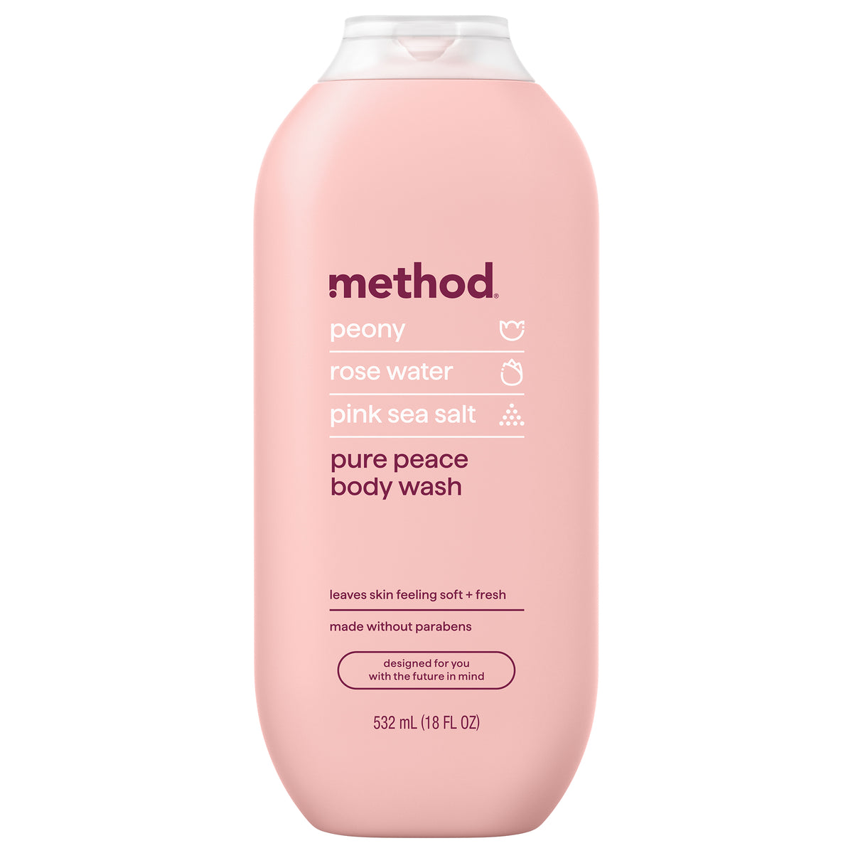 MTHD_BW_18oz_PurePeace_Front_US_030223_2000px.jpg body wash – pure peace, 18 fl oz - Image 1