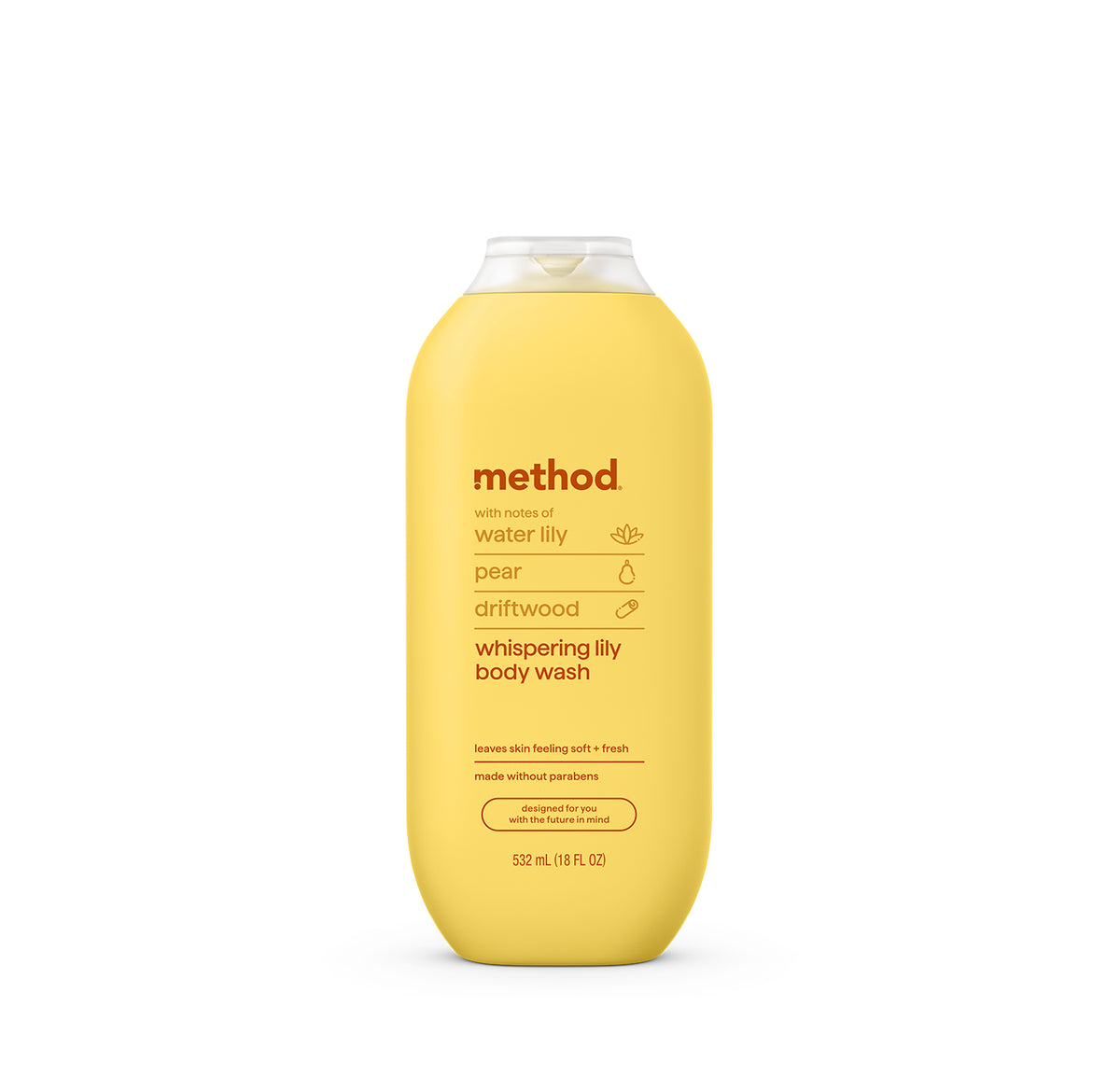 MTHD_BW_18oz_WhispLily_Front_US_392085.jpg body wash – whispering lily, 18 fl oz - Image 1