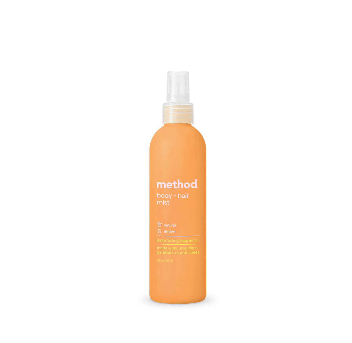 MTHD_BodyMist_6oz_VA_Front_US_382307.jpg body + hair mist – vetiver + amber, 8 fl oz - Image 1