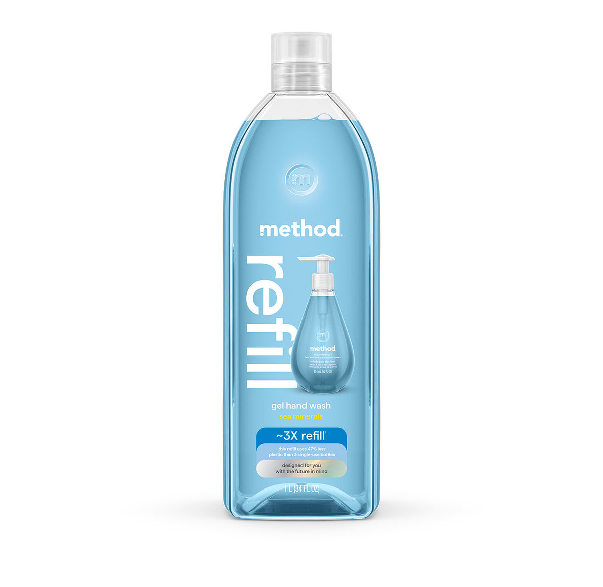 MTHD_GHW_Refill_34oz_SeaMinerals_Front_US_378684__70457.1737653551.386.513_ec32f2b0-5a55-41f0-b097-2573fe7995ff.jpg gel hand wash refill – sea minerals, 34 fl oz 1 - Image 1
