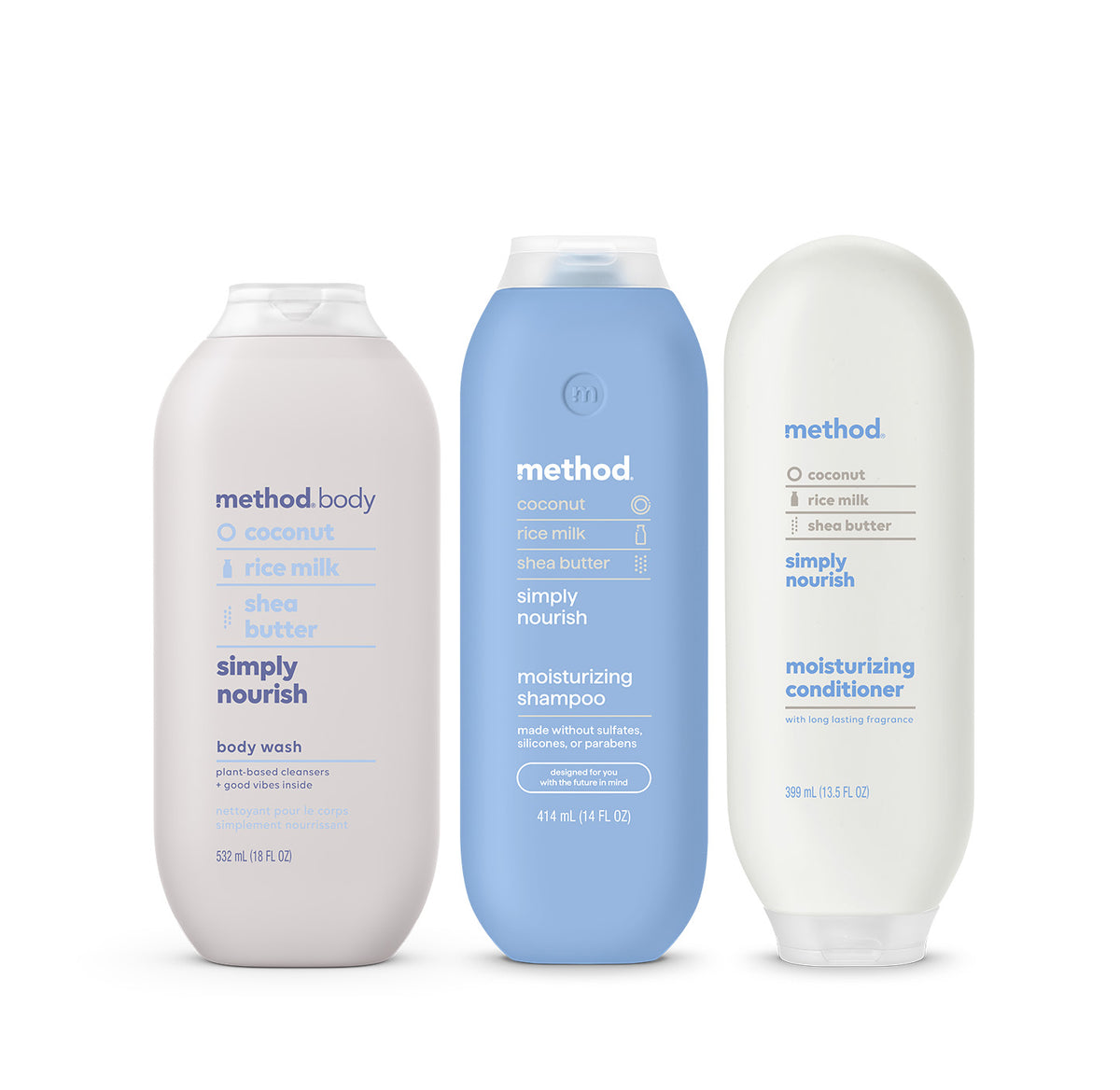 MTHD_SimplyNourish_Bundle_OnWhite.jpg shower trio – simply nourish, 45.5 oz - Image 1