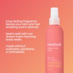body + hair mist – jasmine + sandalwood, 8 fl oz - Image 4