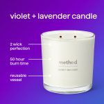 premium soy candle – violet + lavender, 14 oz - Image 8